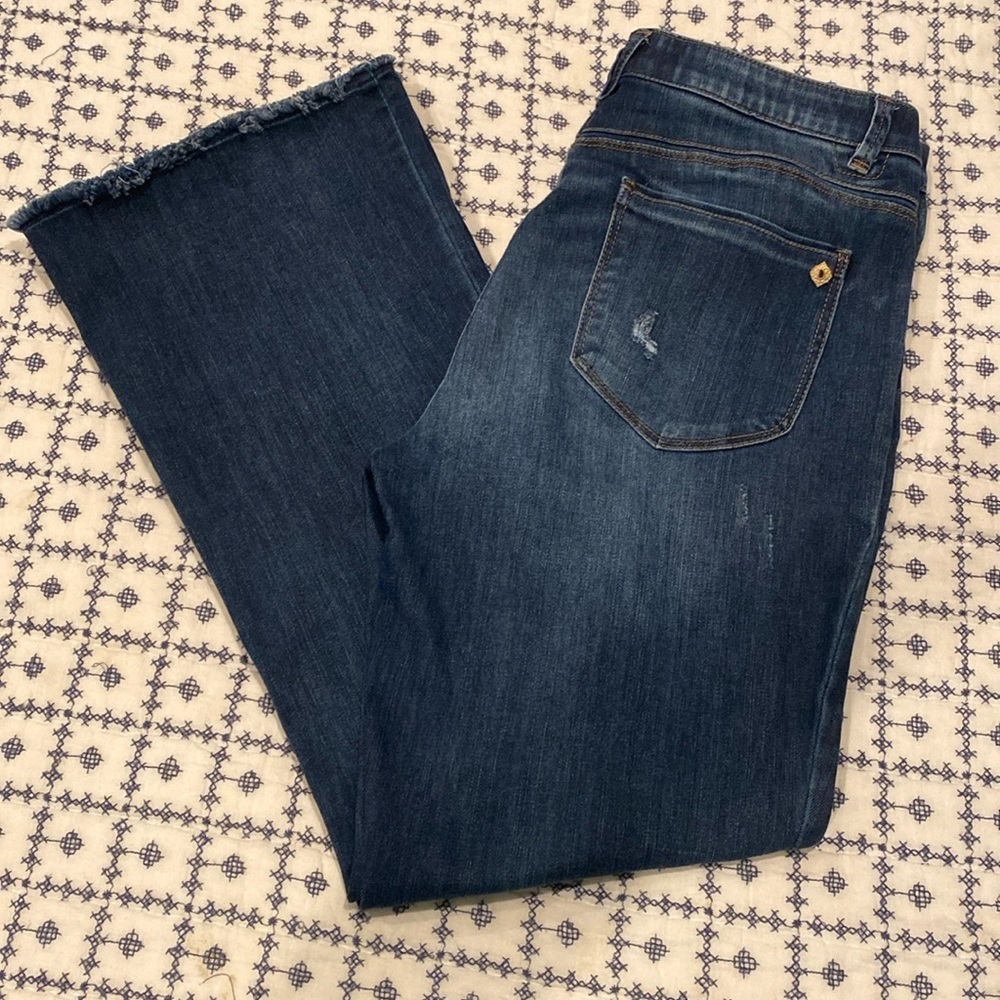 Democracy Distressed Flare Leg Jeans